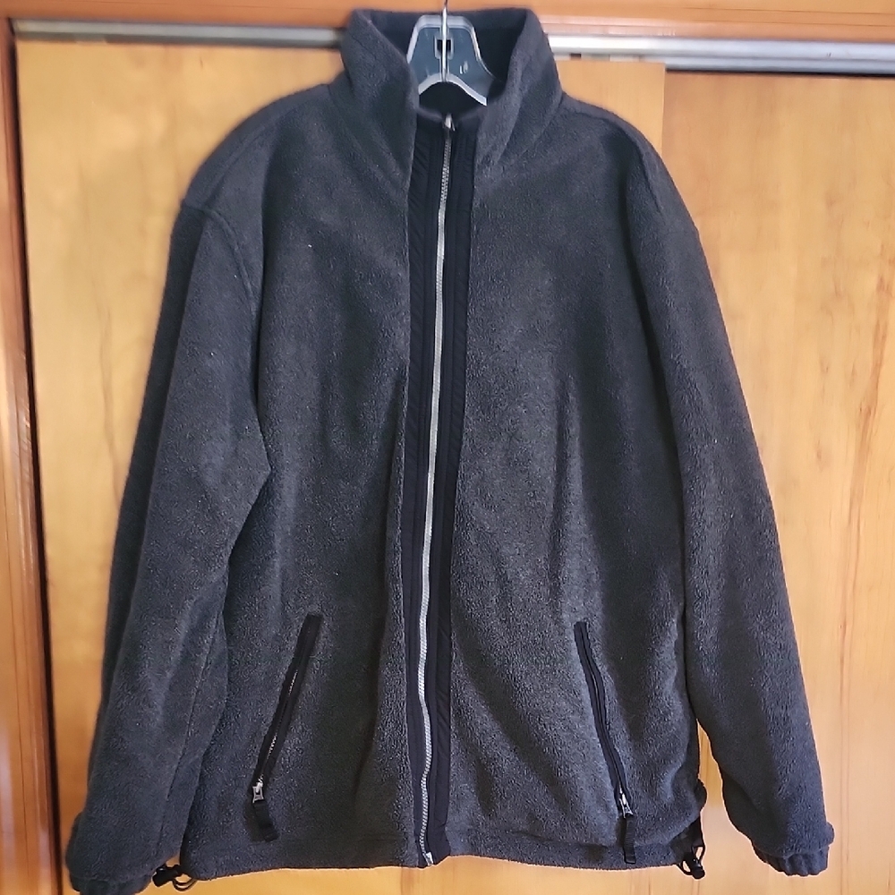 Verizon Wireless Black and Gray Reversable Fleece Jacket By Dunbrooke. - Picture 6 of 16